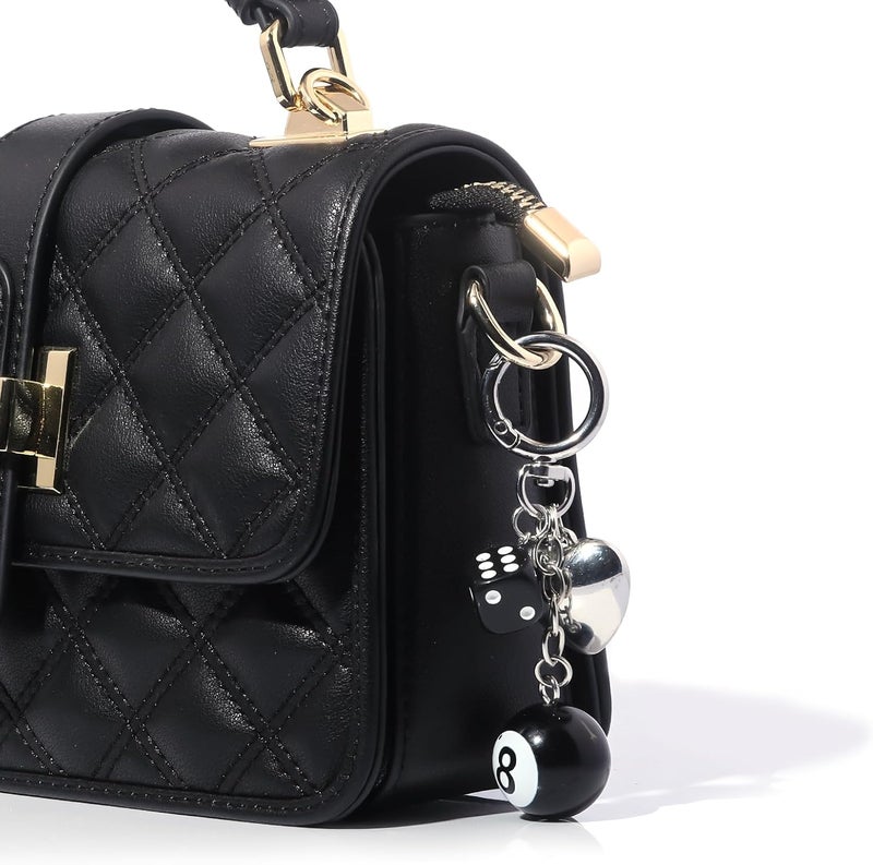 SORGERLY 8 Ball Dice Charm Keychain - Cute Bag Purse Handbag Accessories - Y2K Aesthetic Key Chain for Women Men - Image 3